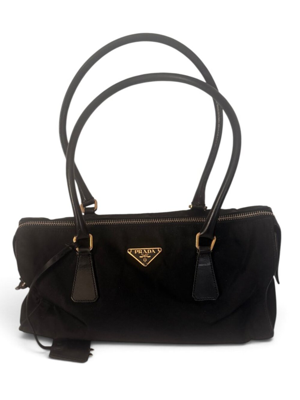 CLASSIC PRADA Tessuto Nylon, & Leather One Shoulder Bag, Black